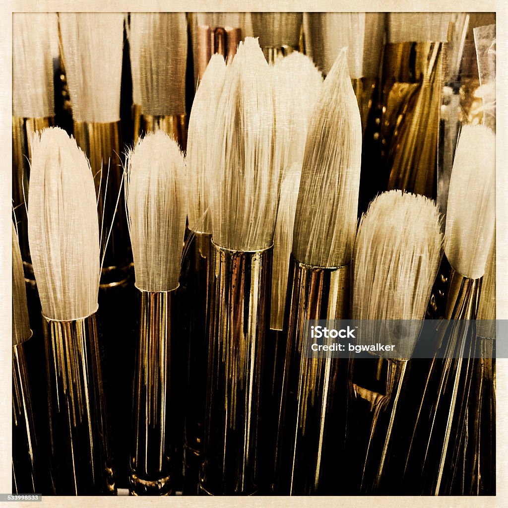 Paint Brushes Paint brushes with texture added.   Photographed with an iPhone. 2015 Stock Photo