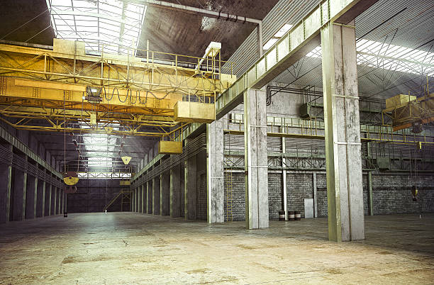 istock 3D rendering of Interior of a Abandoned Factory 534000118