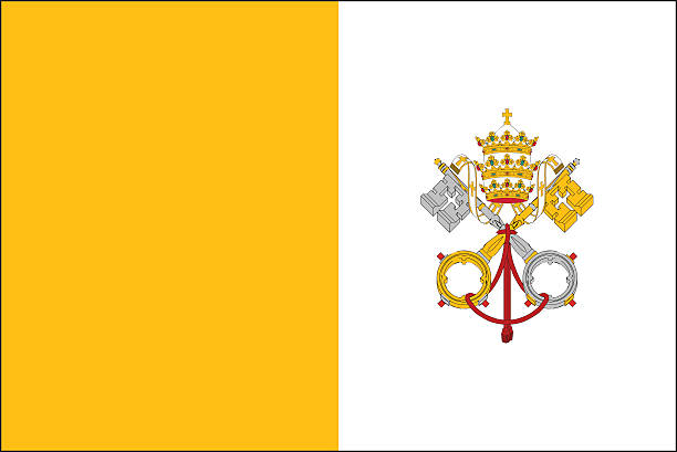 Vatican City flag vector art illustration
