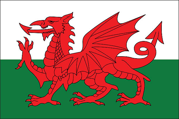 Wales flag vector art illustration