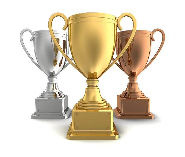 istock Gold Silver and Bronze Trophies 534001229