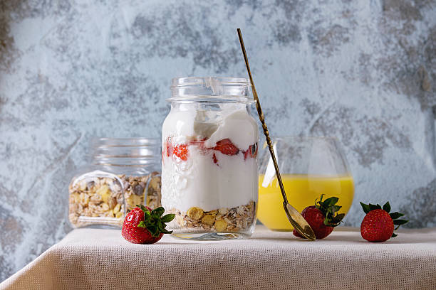 istock Breakfast with muesli and yoghurt 534001238