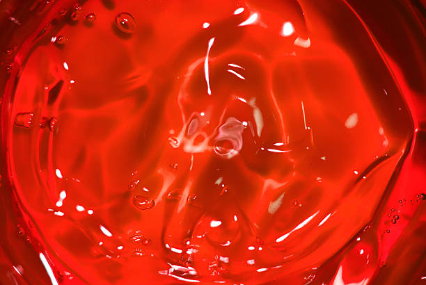 gel vermelho vívido - gelatin dessert - fotografias e filmes do acervo