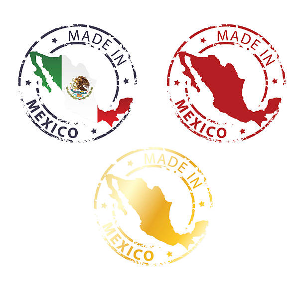 made in Mexico stamp vector art illustration