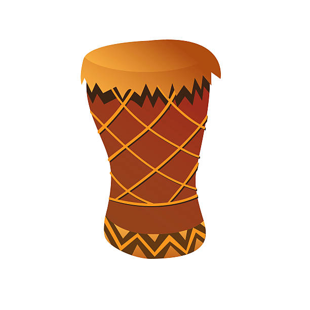 Bongo Drum Vector illustration of Bongo Drum in cartoon style isolated on white background cartoon of a african bongo drums stock illustrations