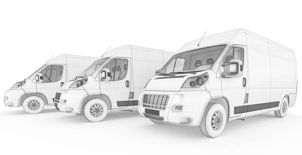 istock Isolated sketch white vans with white background 534003860