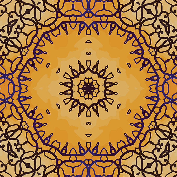 mandala de hena - ilustração de arte em vetor