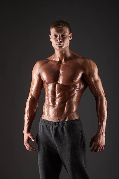 istock Strong Athletic Man Fitness Model Torso 534027229