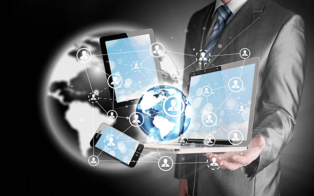 istock Business man using tablet PC and smartphone social connection 534028527