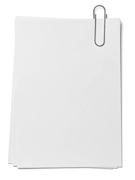 stack of papers with paper clip documents office business