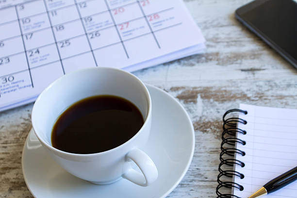 istock Checking monthly activities in the calendar 534031185