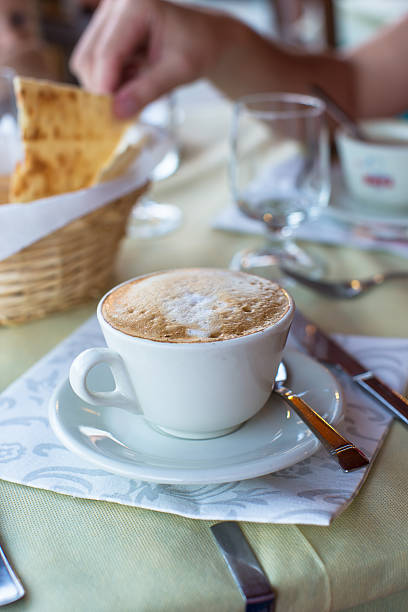 istock Delicious and tasty cappuccino for breakfast at cafe 534031225