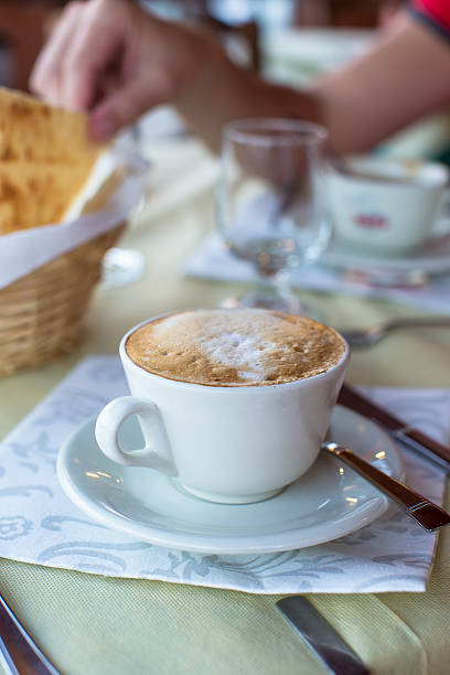 istock Delicious and tasty cappuccino for breakfast at cafe 534031227