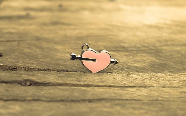 istock Heart on wooden valentines day background. 534033965