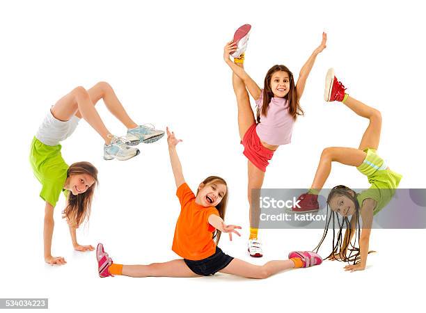 Happy Sporty Children Stock Photo - Download Image Now - Child, Gymnastics, Gym