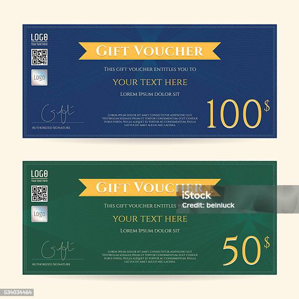 Format Rekap Hadiah Sertifikat Hadiah Voucher Template Kupon Dalam Format Vektor Ilustrasi ...