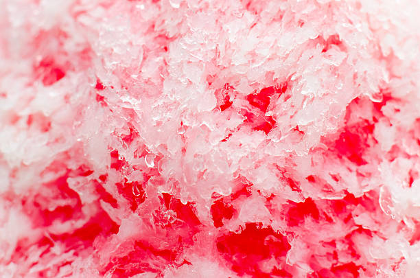 Abstract Shaved ice with strawberry syrup (texture / pattern / background)