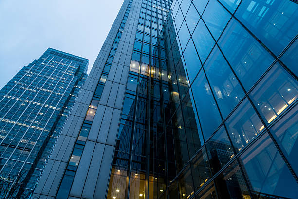istock Low angle view of urban skyscrapers 534043482