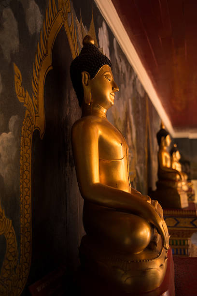 istock Seated Gold Buddha Statues, Thailand 534044817