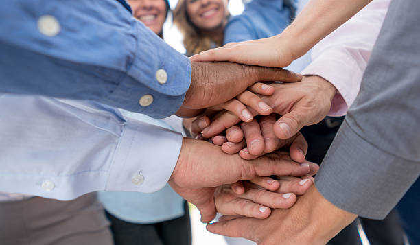 istock Business team with hands together 534045826