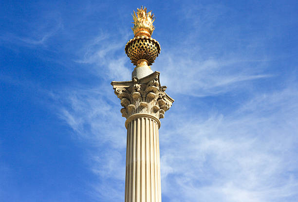 Monument in City of London, England stock photo