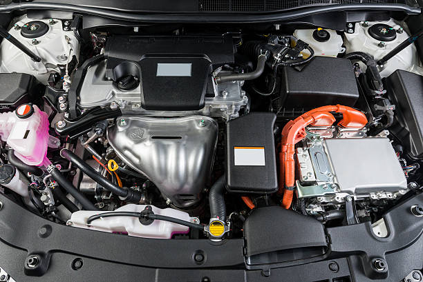 istock Car detailing series : Clean hybrid car engine 534047102