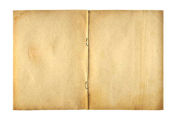 Open cover writing-book with  metal clip for record