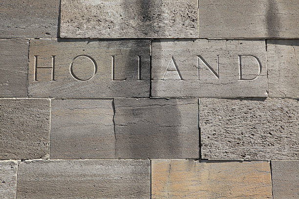 istock Holland. Word carved into the stone blocks. 534048121