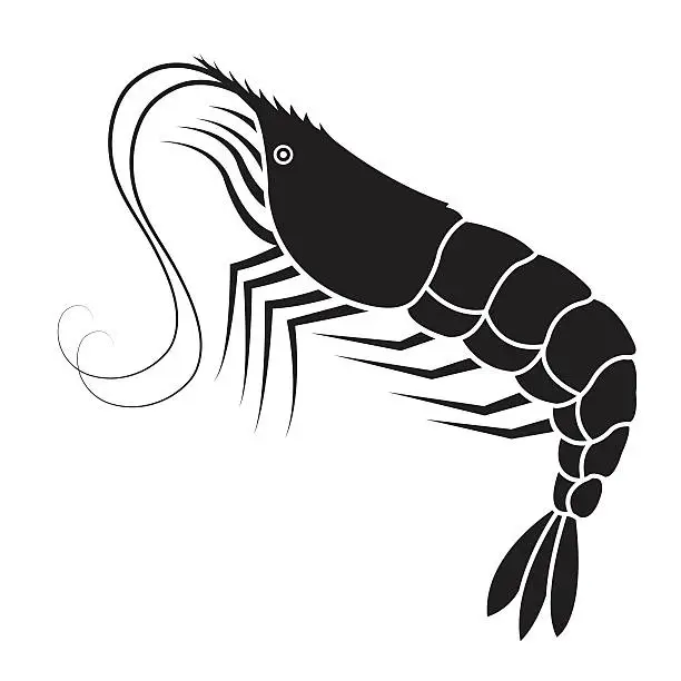 Vector illustration of Shrimp icon