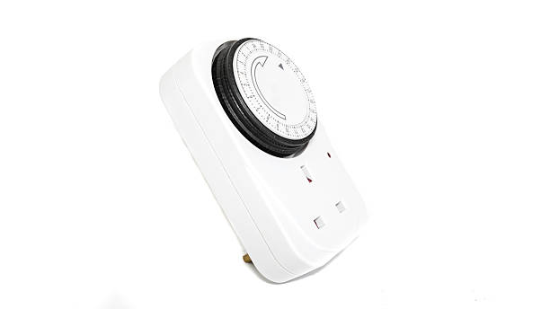 istock Electricity Timer for 3-pin plug hole isolated on white background. 534049863