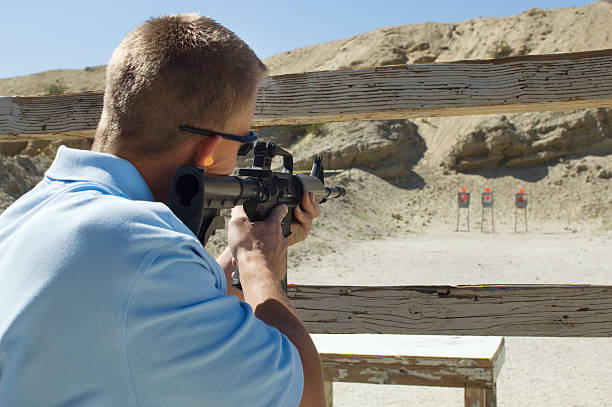 istock Friends at a firing Range 534050079