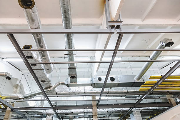istock Rooftop of industrial building under construction 534050383