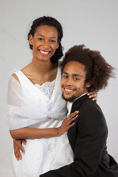 istock Romantic Black couple smiling 534051959