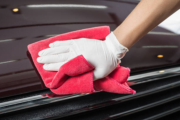 istock Car detailing series : Polishing brown car 534051994