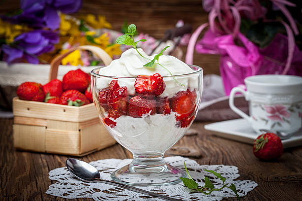 istock Strawberry cream dessert. 534052366