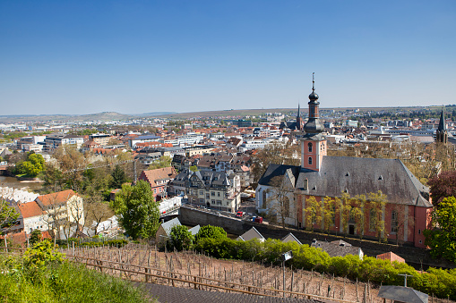 Panoramic view over Bad Kreuznach, Rhineland-Palatinate, Germany.