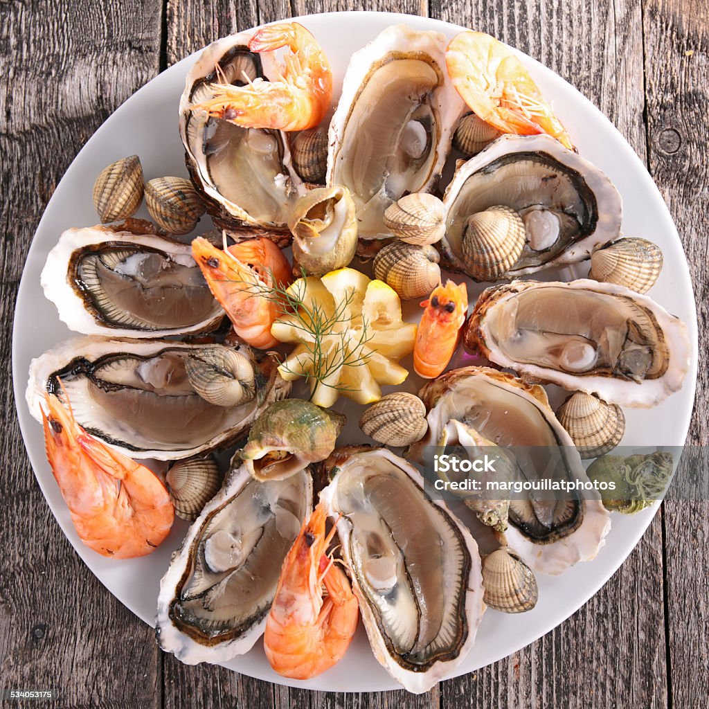 seafood platter Plateau de fruits de mer Stock Photo