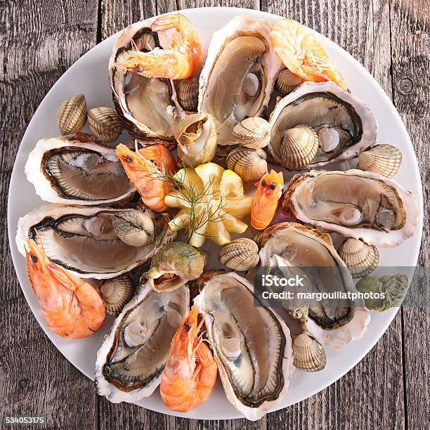 Seafood Platter Stock Photo - Download Image Now - Plateau de fruits de mer, 2015, Appetizer