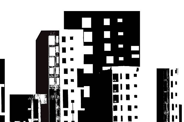 istock monochrome city tower block silhouette background 534053918