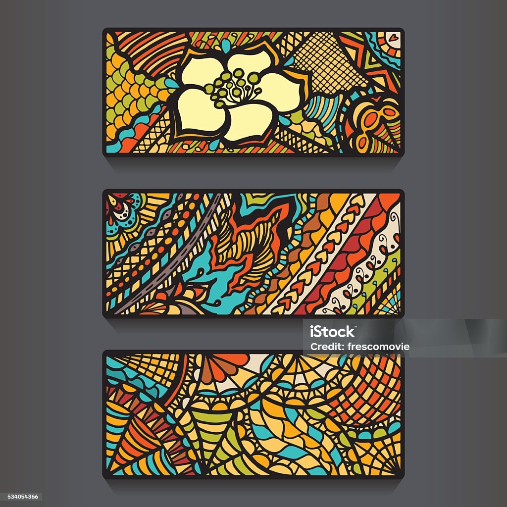 Ethnic Pattern Card Set Ethnic Pattern Cards Stock Illustration - Download Image Now - Computer ...