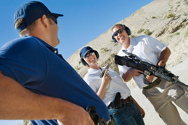 istock Friends at a firing Range 534054991