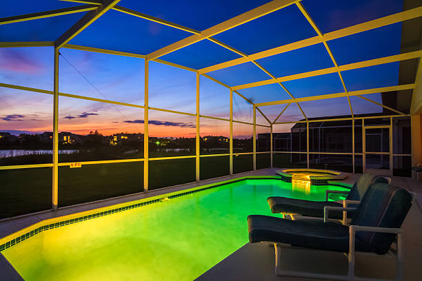 istock Floridian Sunsets by the Swimming Pool 534055184