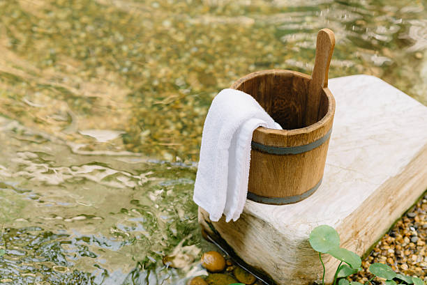 istock Onsen series : Wooden bucket 534055266