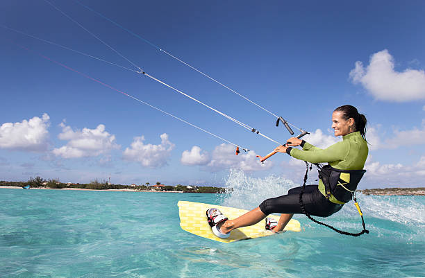 istock Kite Boarding Woman in the Caribbean. 534058304