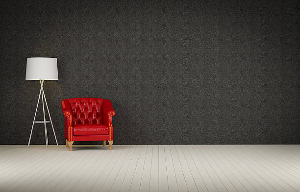 istock red vintage sofa on the room 3d rendering 534058906