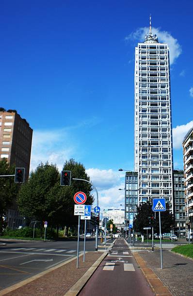 istock Bike path, to the central train station Milan 534076641