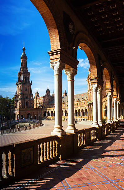 istock colonnade of  central building Plaza de Espana 534077499