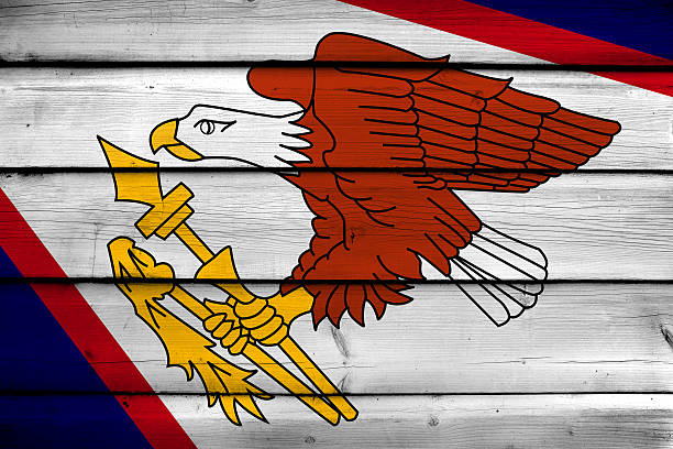 istock American Samoa Flag on wood background 534078077