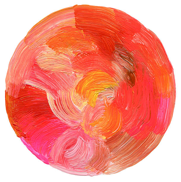 абстрактный круг акрил и акварель окрашенный фон. - paintbrush wallpaper brush paper creativity stock illustrations