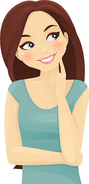Woman Thinking Stock Illustration - Download Image Now - Women,  Contemplation, Brown Hair - iStock